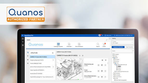 Bedienoberfläche EquipmentCloud mit Quanosintegration